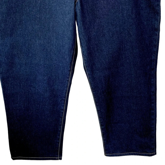 Lands' End New Square Rigger Traditional Fit Denim Dark Blue Jeans 42X26 Classic - Picture 4 of 16